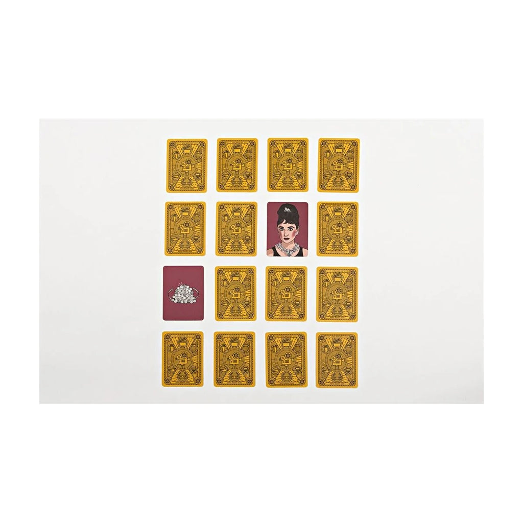 Movie Memory Game: cards laid out for a matching game