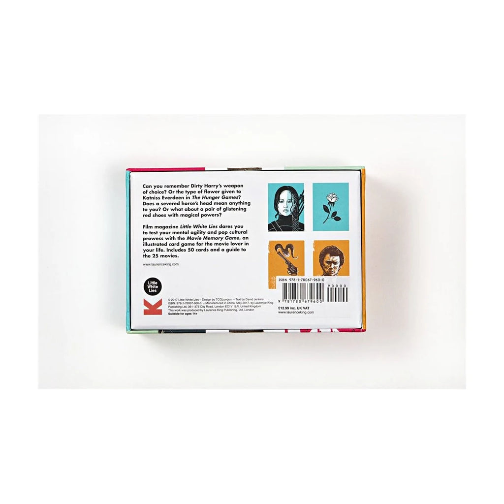 Movie Memory Game: back of the box with game information