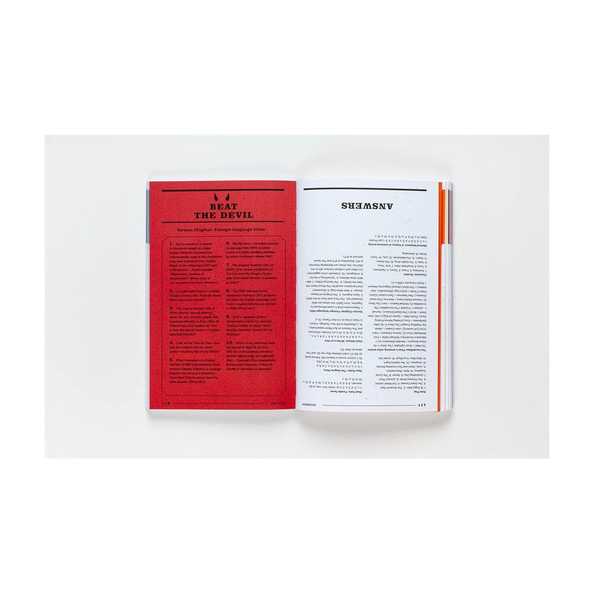 The Movie Quiz Book interior: sample film-trivia quiz questions