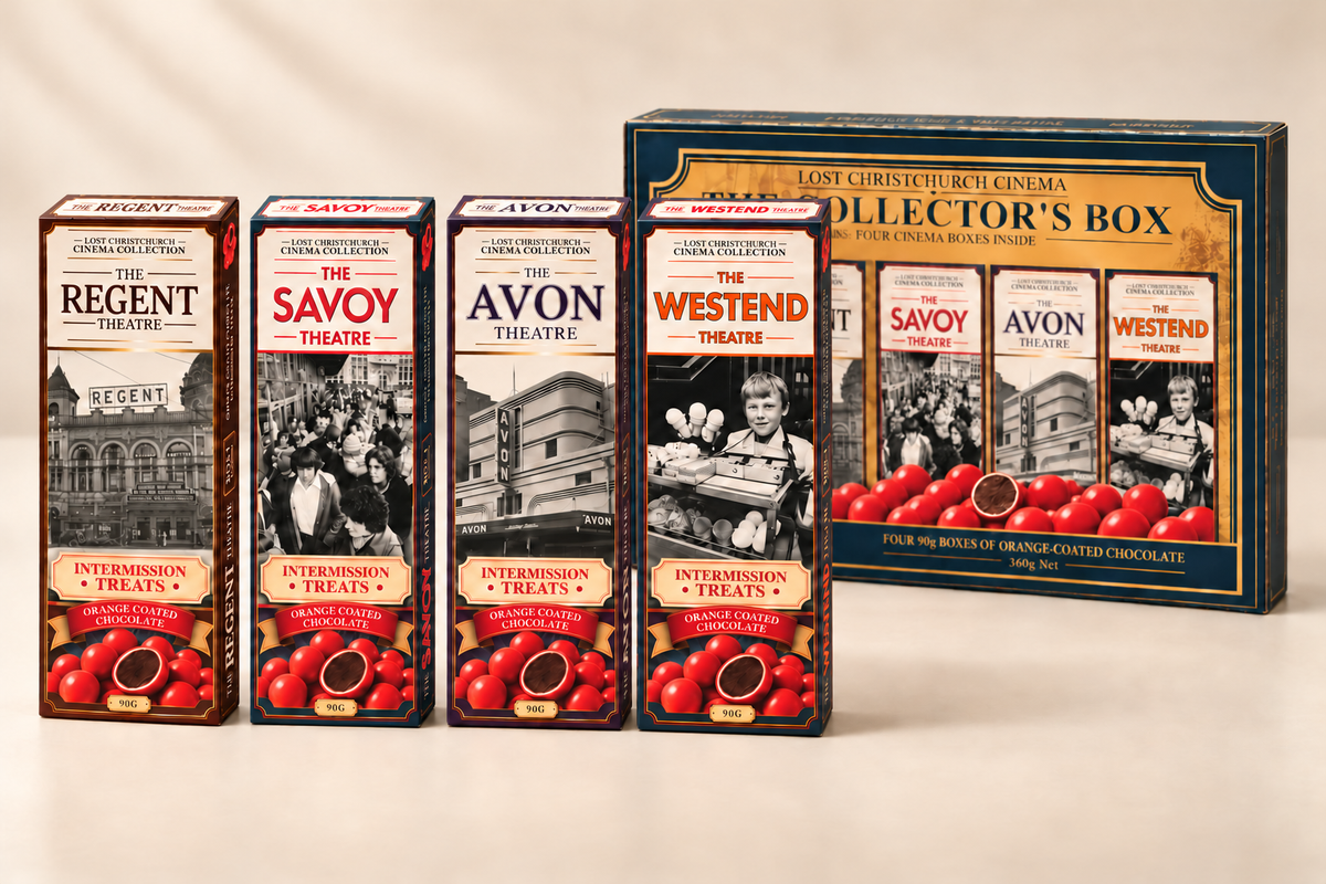 Regent, Savoy, Avon and Westend 90 g boxes with the Collector’s Box presentation case behind them